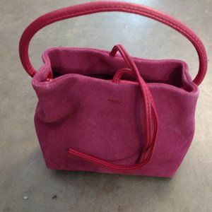 Suede pink clutch